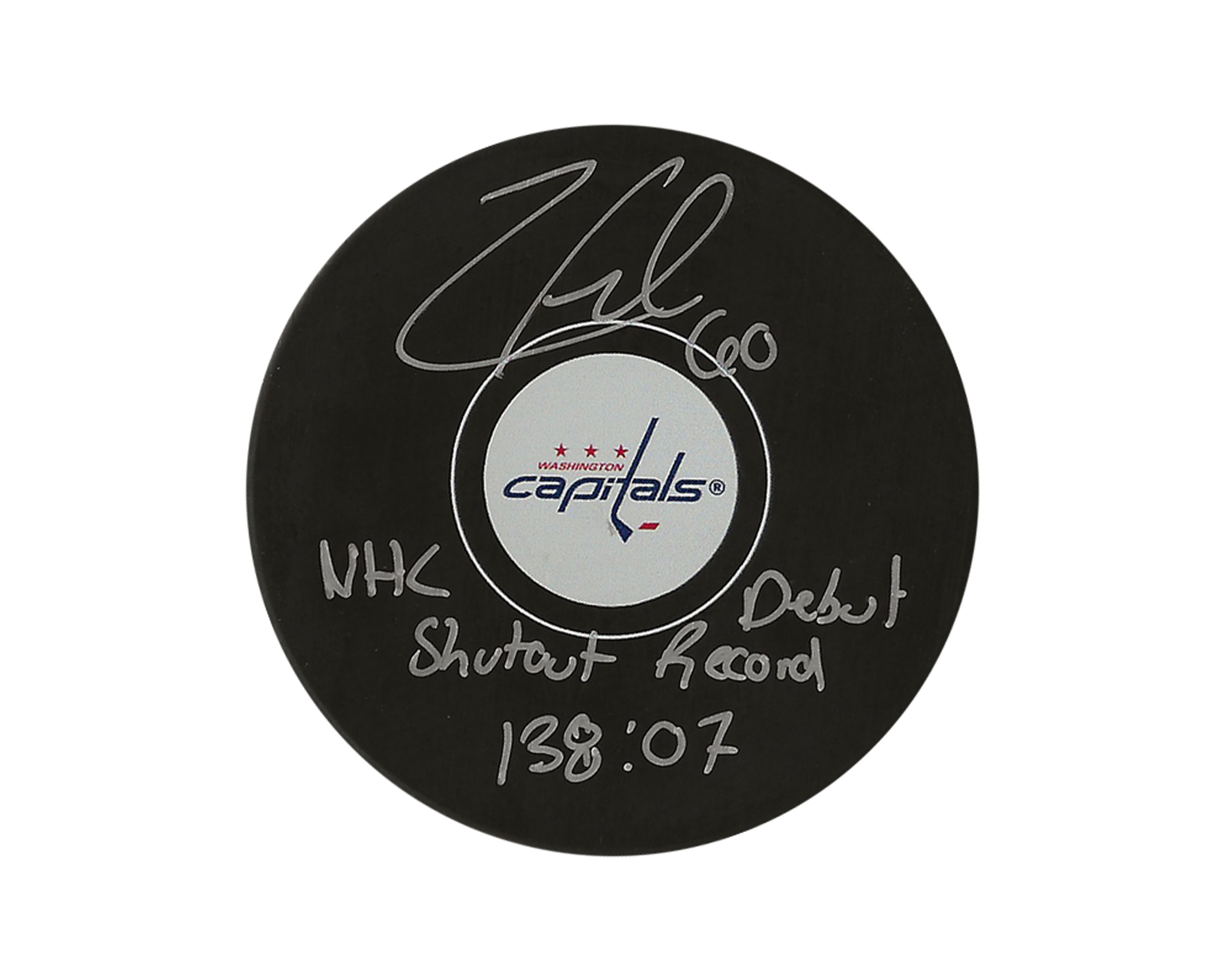 Zach Fucale Autographed Washington Capitals Autograph Model Puck Inscribed 