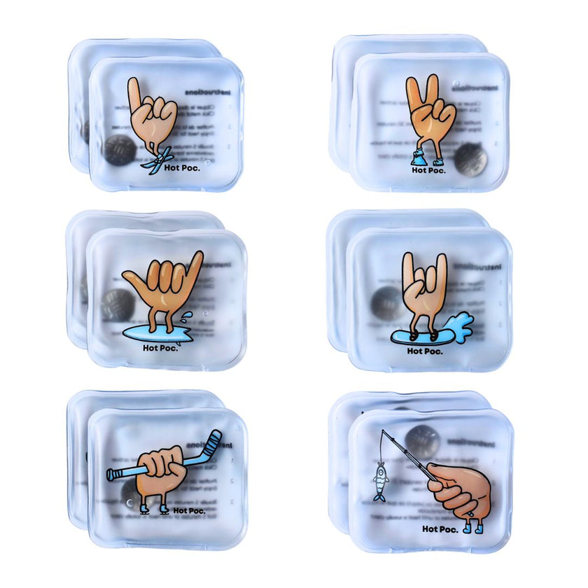 HotPoc Eco-Friendly Reusable Hand Warmers Family Pack (12-Pack)