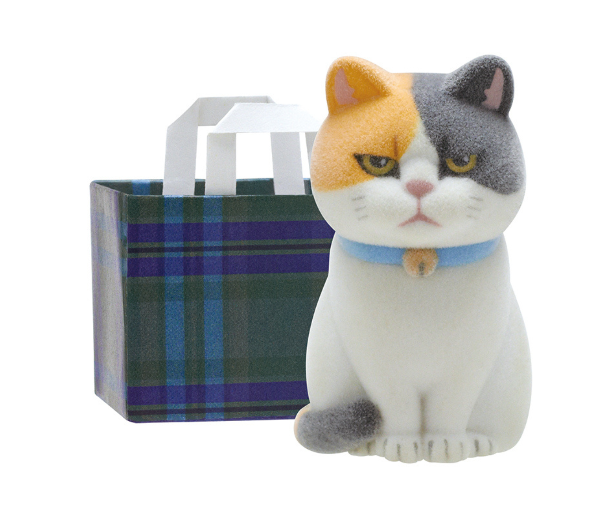 【ガチャ蔵】Cat in a Paper Bag Flocked Figure[Complete Set of 6]