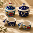 Ceramic Sugar Bowl with Lid – Small 7 cm, Handmade Decorative & Functional Tableware