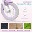 14 Inch Kids Bike Adjustable with Basket and Streamers Purple - Princess of the Sea Theme