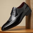 Men's Color Block Business Leather Shoes – Non-Slip Breathable PU, Sizes 39–48 | Canada USA