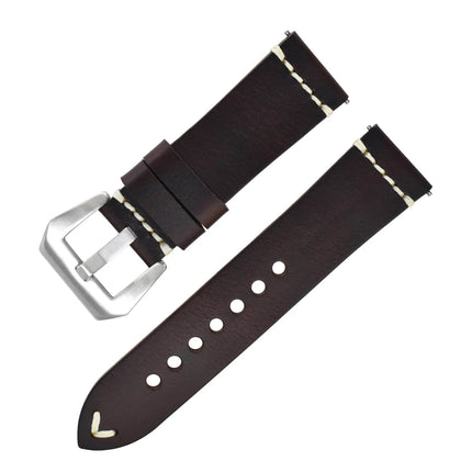 Discoloring Oil Wax Top Layer Cowhide Watch Strap