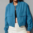 Oversized Fashion Button down Cropped Jacket outwear top for women