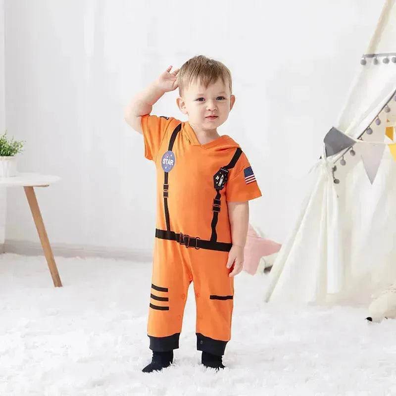 Space Suit Summer  Long-sleeved Jumpsuit Holiday Pullover Clothes Baby boy Astronaut costume