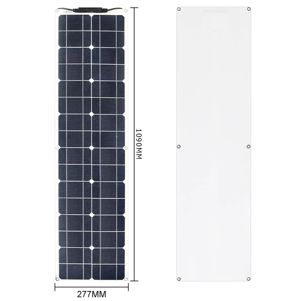 18v Flexible solar panels 50/ 100/ 120w solar - 12v battery charger waterproof
