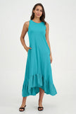 Women's Knit Woven Combo Dress