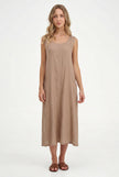 Women's Knit Woven Combo Dress