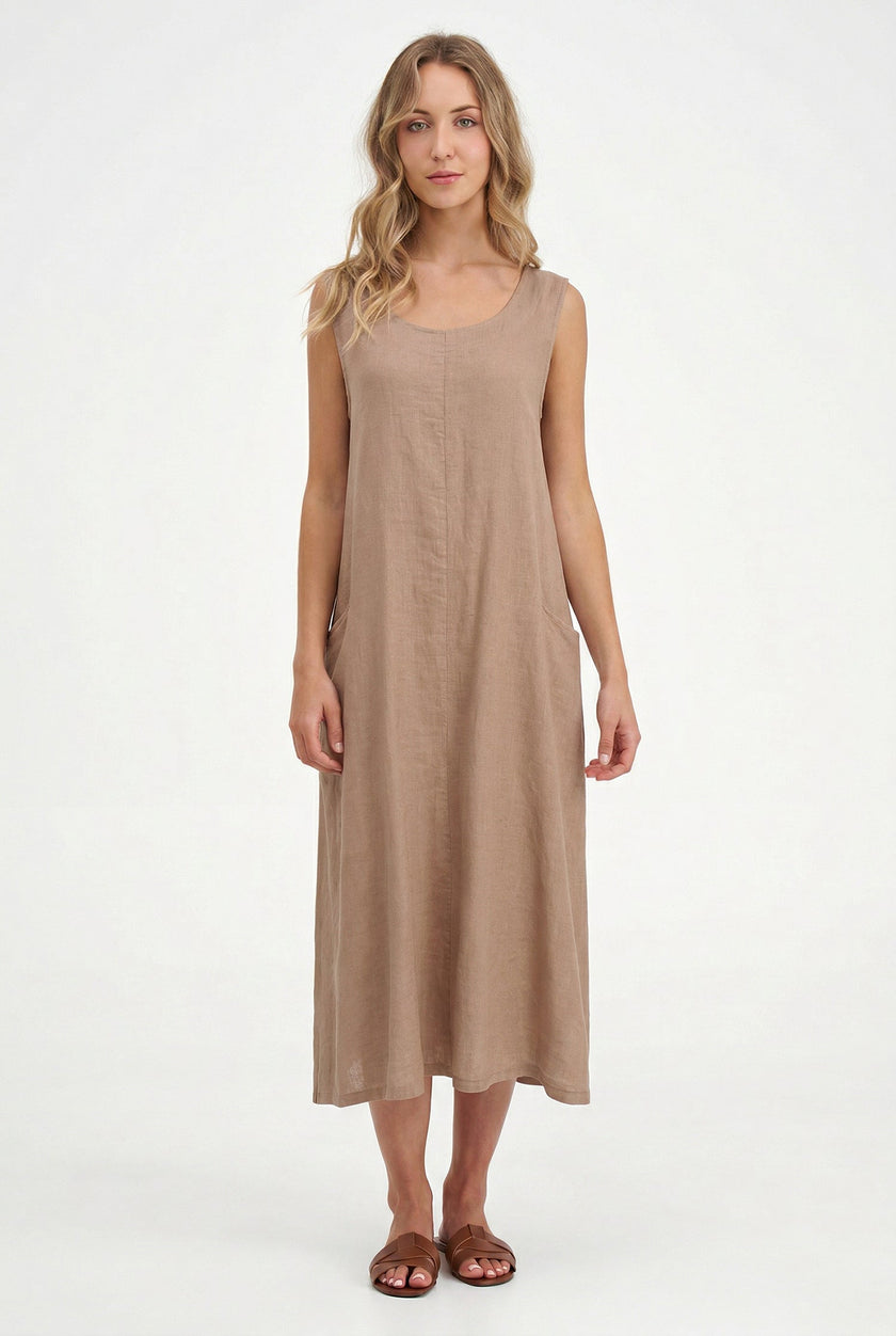 Women's Knit Woven Combo Dress