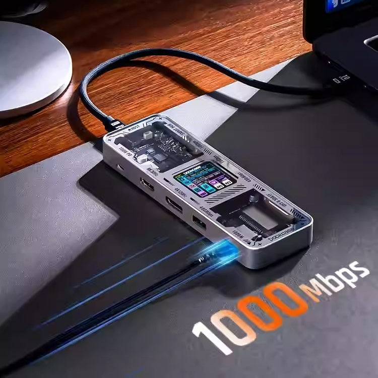 10-in-1 USB-C Docking Station – 8K HDMI, Gigabit Ethernet, 100W PD, SD Card Hub