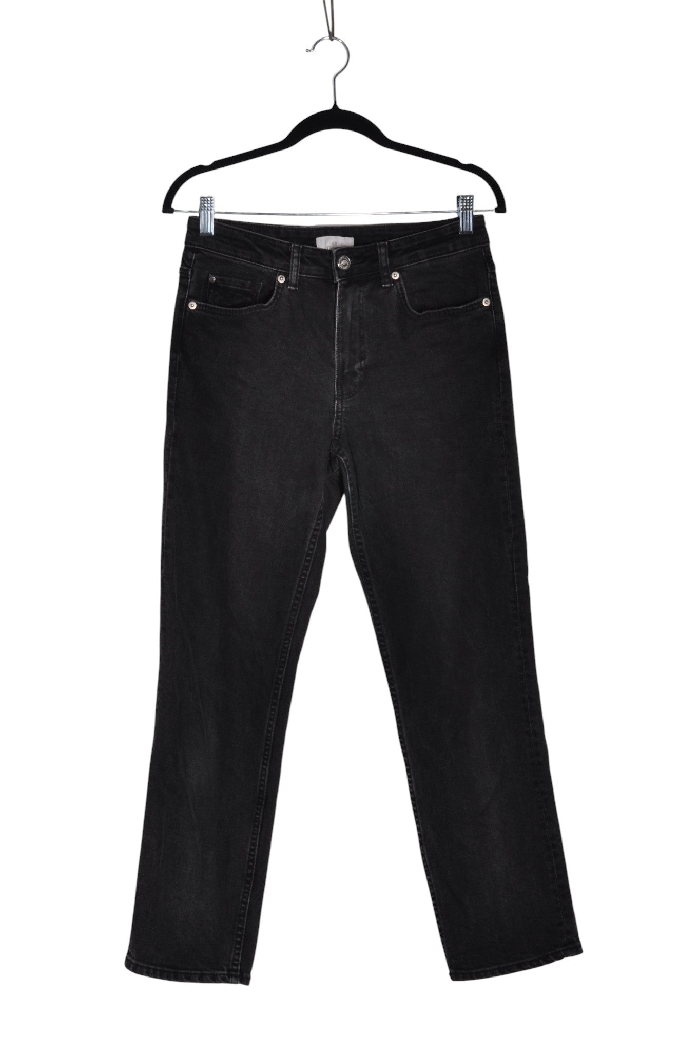 H&M Women Straight-Legged Jeans Regular fit in Black - 4