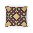 Woven Pillow — Geometric Boho Throw Pillow with Warm Earth Tones