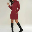 Women New hooded zipper pullover mid-length sweater