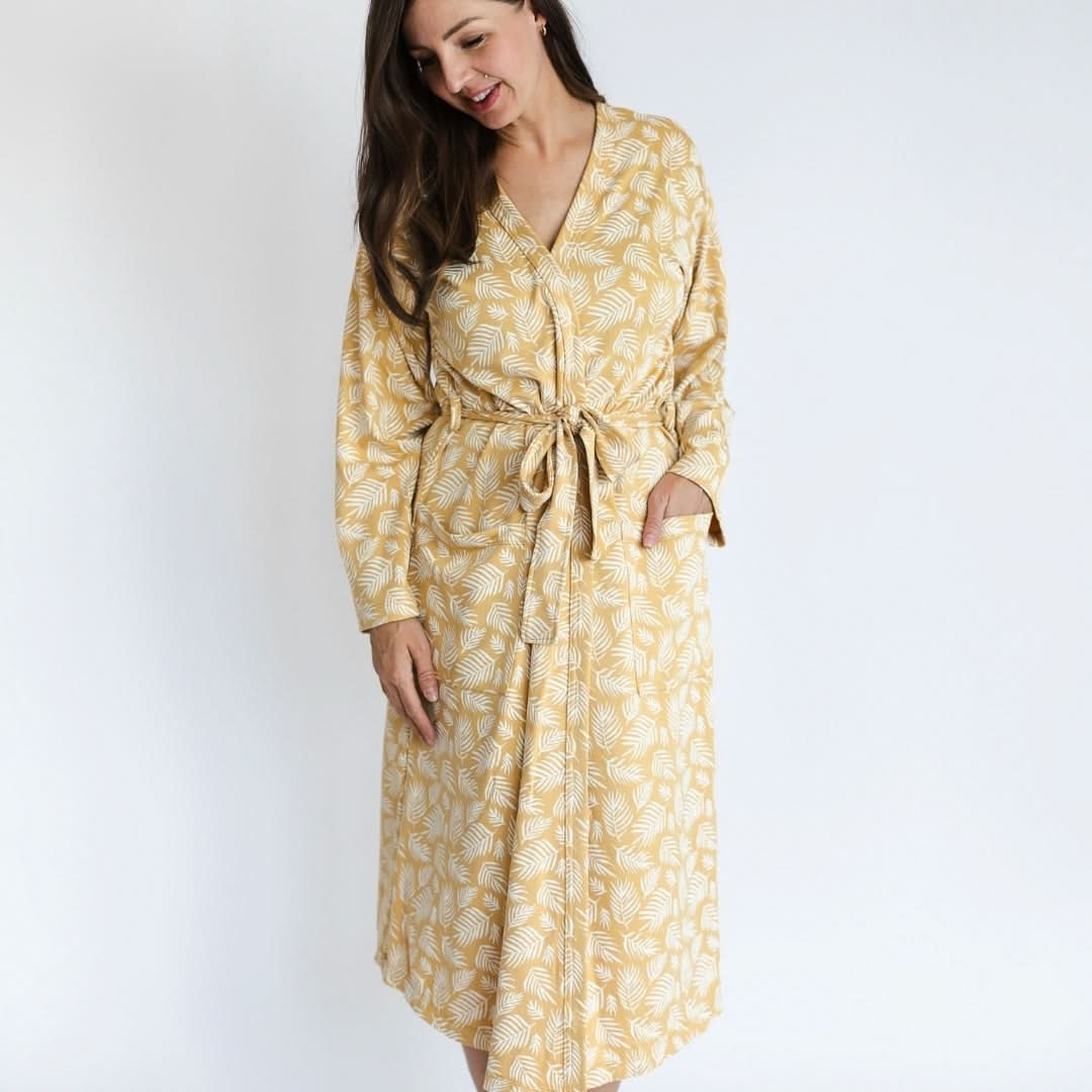 Ladies’ Bamboo Robe | Palm Fronds