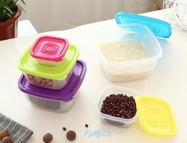 Microwavable Food Storage Container Stack Set – 5-Size Stackable PP Containers (Round or Square)