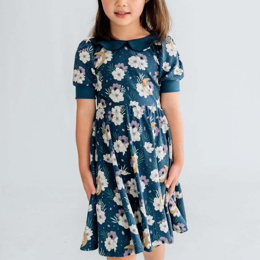 Kids' Bamboo Penelope Dress | Celestial Floral
