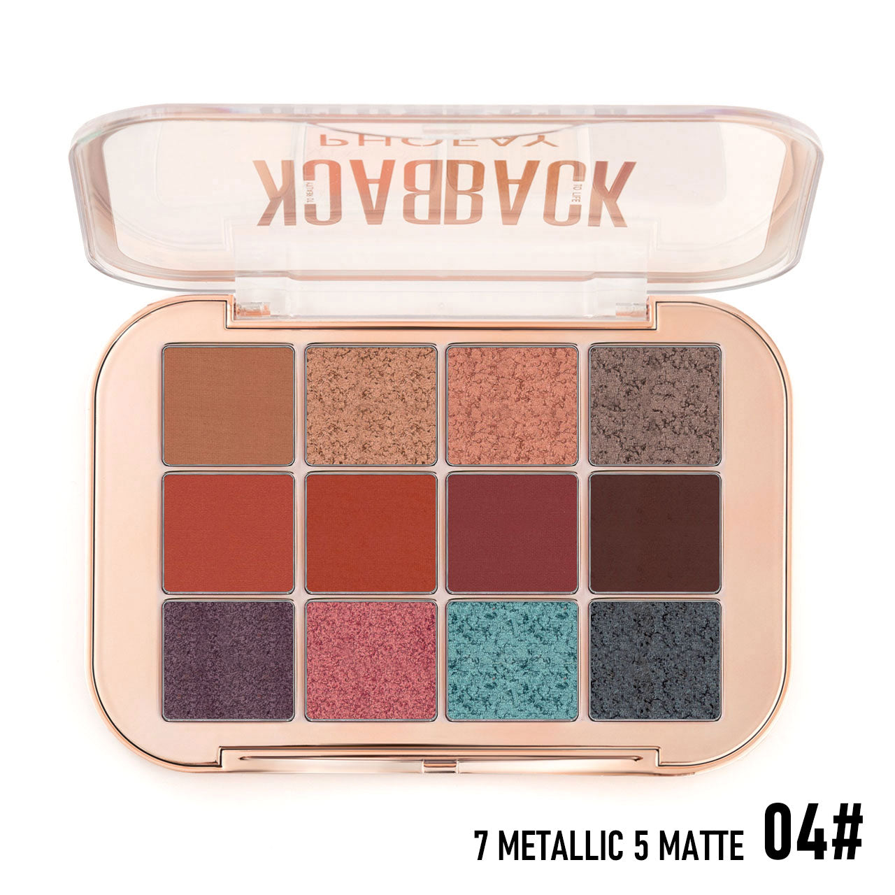 PHOFAY 12-Color Eyeshadow Palette – Matte & Shimmer Blendable Shades (4 Colour Sets)