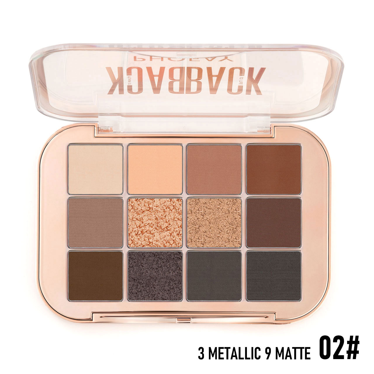 PHOFAY 12-Color Eyeshadow Palette – Matte & Shimmer Blendable Shades (4 Colour Sets)