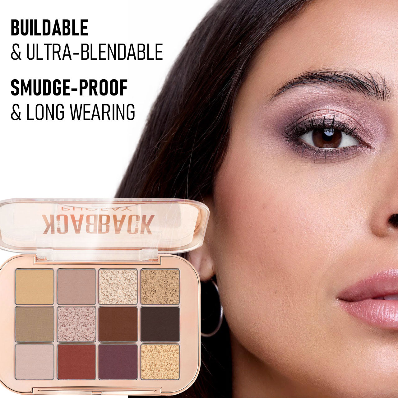 PHOFAY 12-Color Eyeshadow Palette – Matte & Shimmer Blendable Shades (4 Colour Sets)
