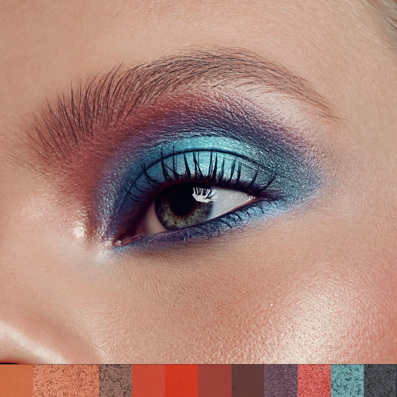 PHOFAY 12-Color Eyeshadow Palette – Matte & Shimmer Blendable Shades (4 Colour Sets)