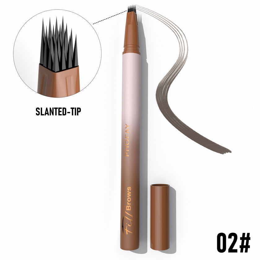 PHOFAY Waterproof Eyebrow Pencil – Natural Fill & Define, 4 Shades