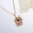 Cute Animal Dog Paw Personalized Custom Projection Necklace