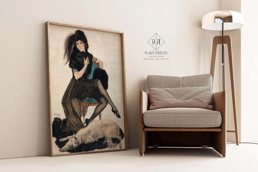 1920s Glamour Print: Carl Link, Fur and Lace Elegance
