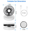 Foldable Rechargeable Portable Remote Control Desk Fan
