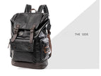 Men's PU Leather Backpack – Black | Travel, School & Laptop Bag