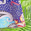 Women's V-Neck Floral Print Dress 3 4 Sleeve Summer Beach Vacation Dress With Pockets