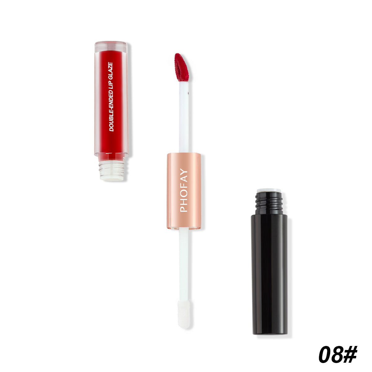 Double-Head Non-Stick Lip Gloss – 8 Shades + Full Set | Long-Lasting Colour