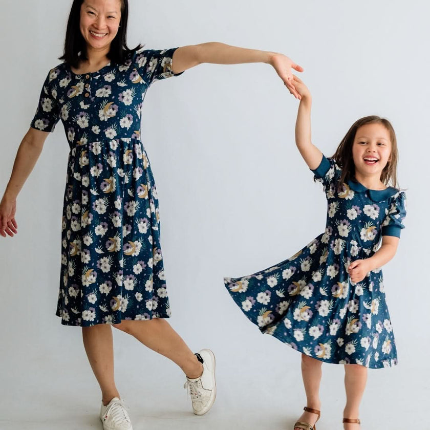 Kids' Bamboo Penelope Dress | Celestial Floral