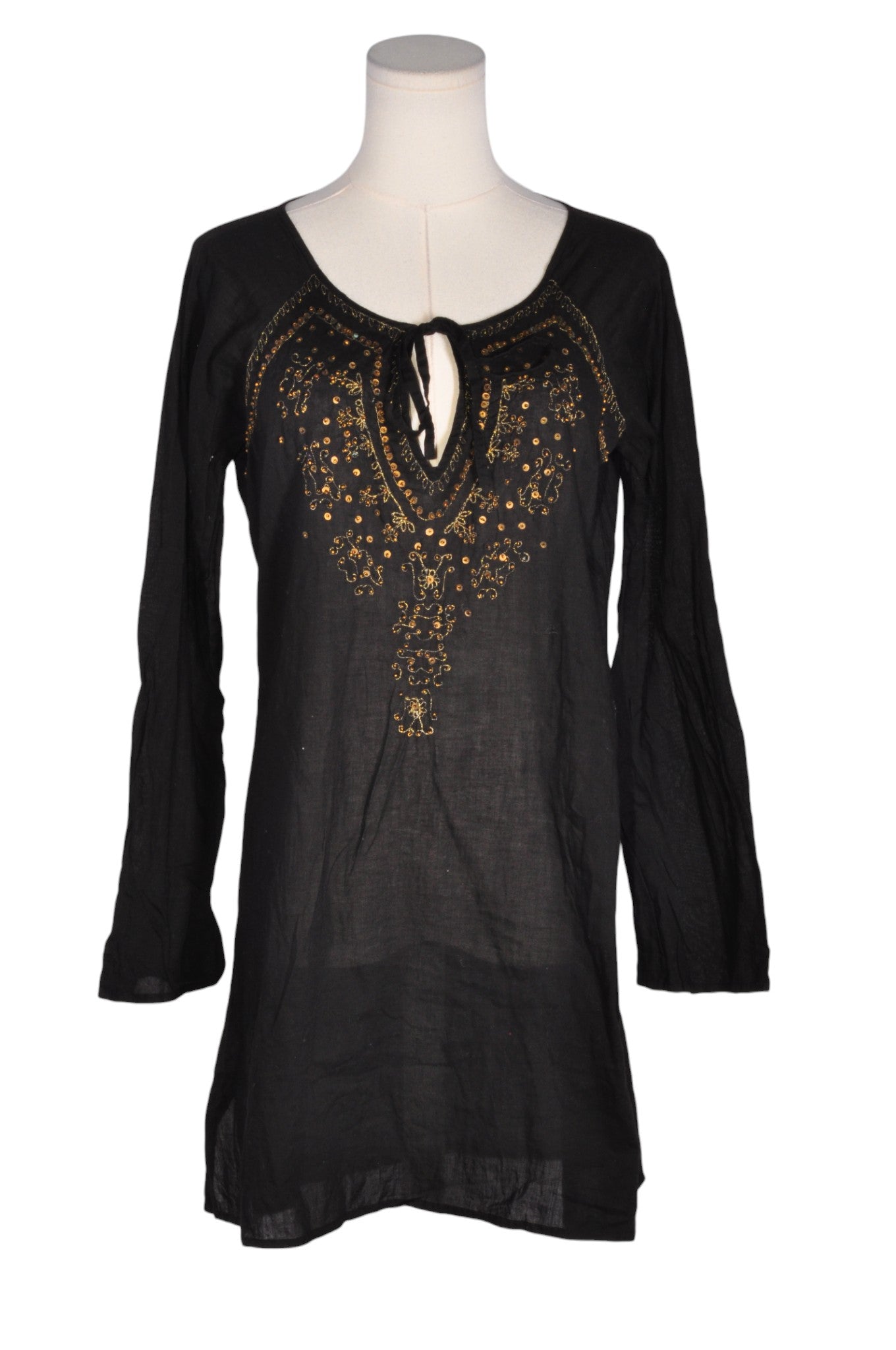 CHAUDRY Women Drop Waist Dresses Regular fit in Black - M