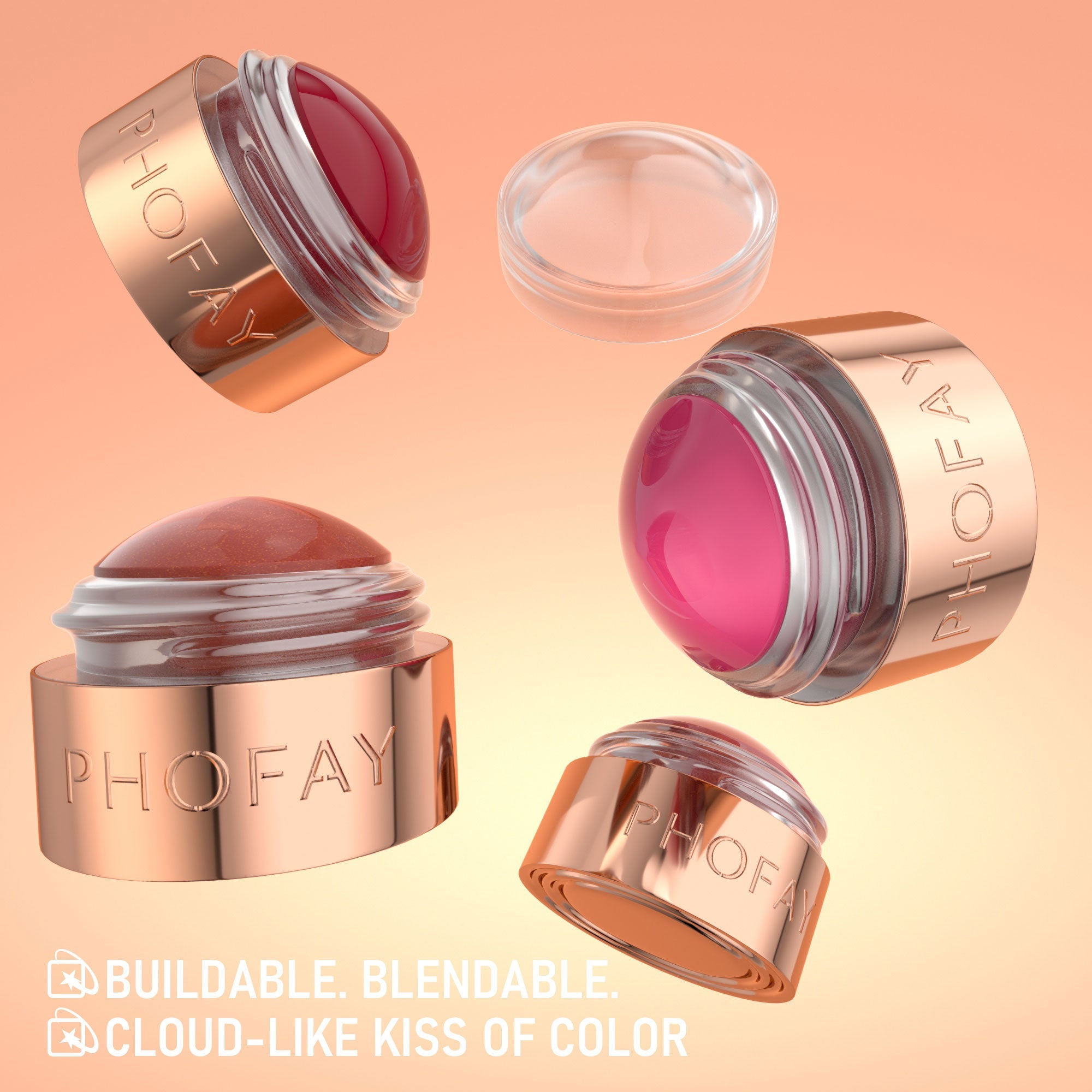 PHOFAY Mousse Blush Cream – 8 Shades | Lightweight Cream Blush