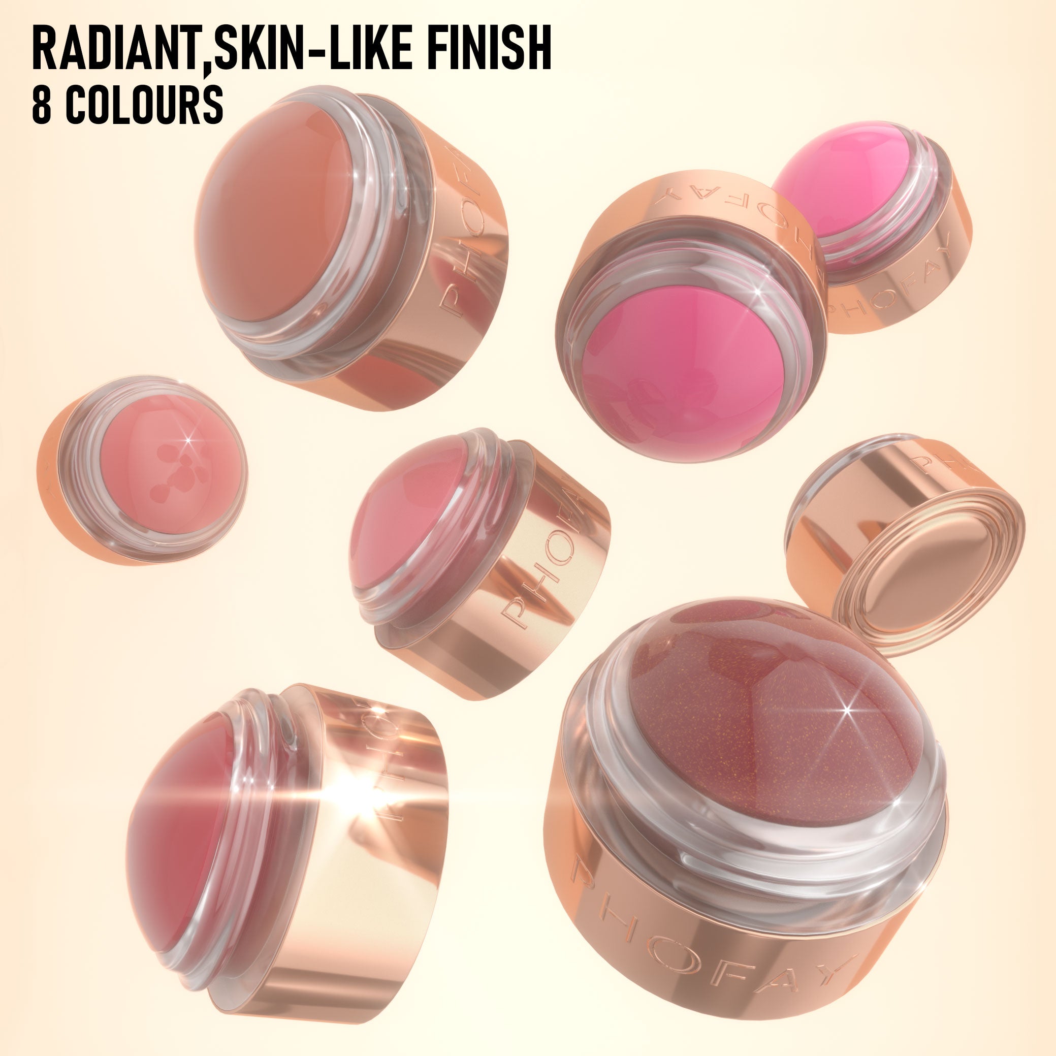PHOFAY Mousse Blush Cream – 8 Shades | Lightweight Cream Blush