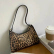 Fashionable Leather Small Leopard Print square underarm bag