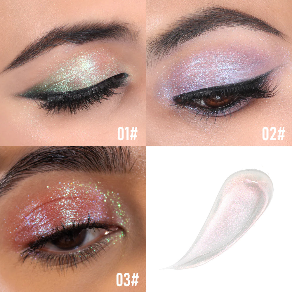 PHOFAY Crystal Jelly Highlight Stick – Shimmer Eyeshadow, Highlighter & Lip Balm (6 Shades)