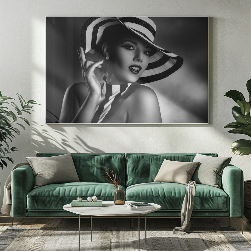 Art mural noir et blanc