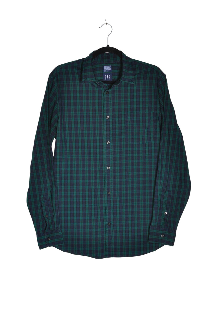 GAP Men Button Down Tops Regular fit in Green - M