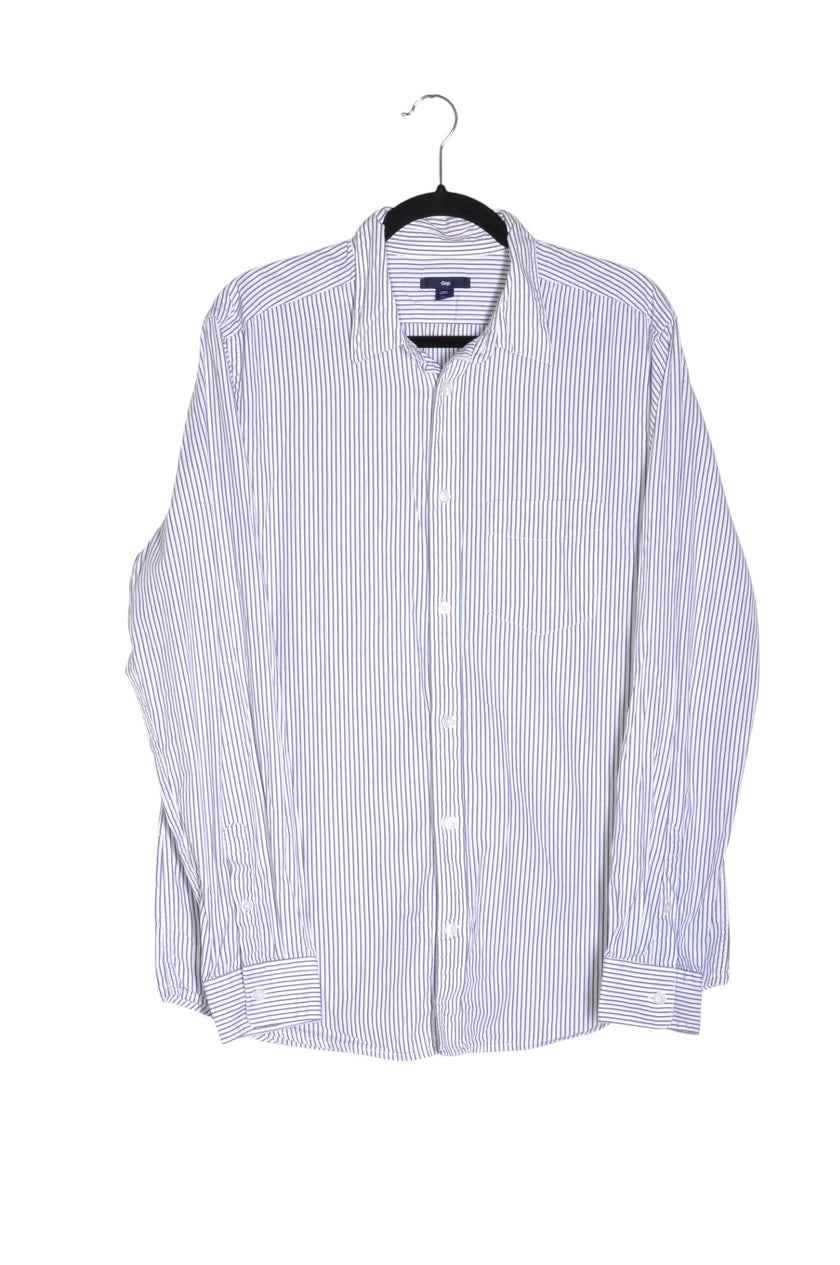 GAP Men Button Down Tops Regular fit in Blue - L