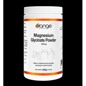 Orange Naturals - Magnesium Glycinate Powder 400mg (220g)