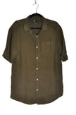 SIMONS Men Button Down Tops Regular fit in Green - L