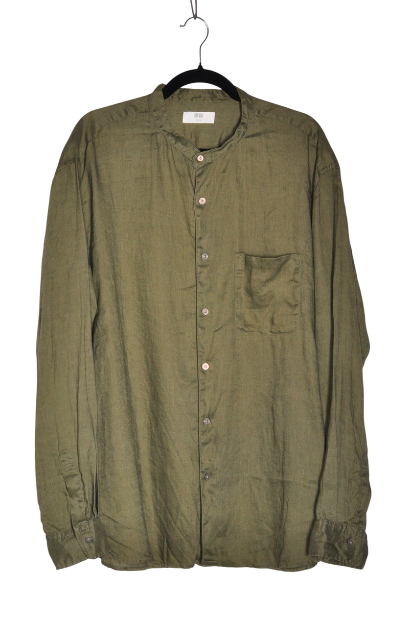 UNIQLO Men Button Down Tops Regular fit in Green - XL