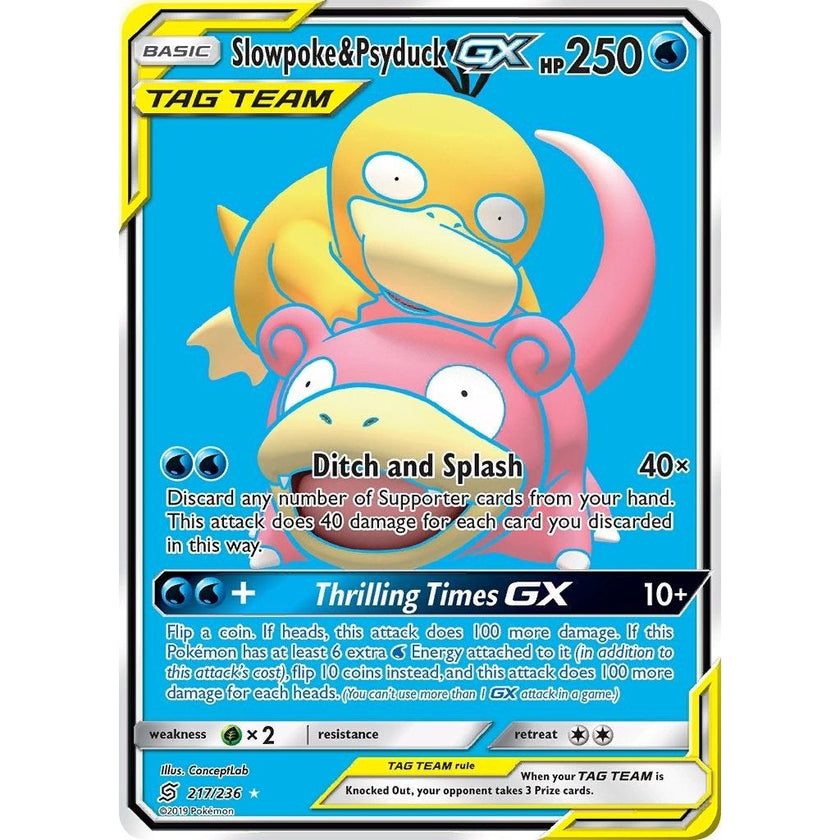Slowpoke & Psyduck GX (Full Art) (217/236) (SM11)