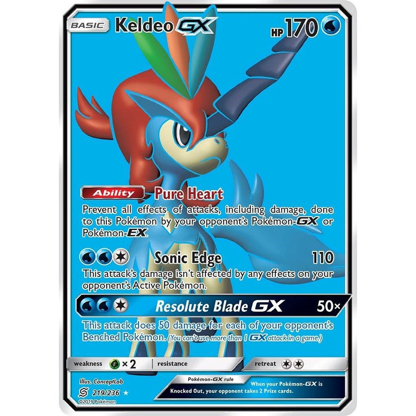 Keldeo GX (Full Art) (219/236) (SM11)