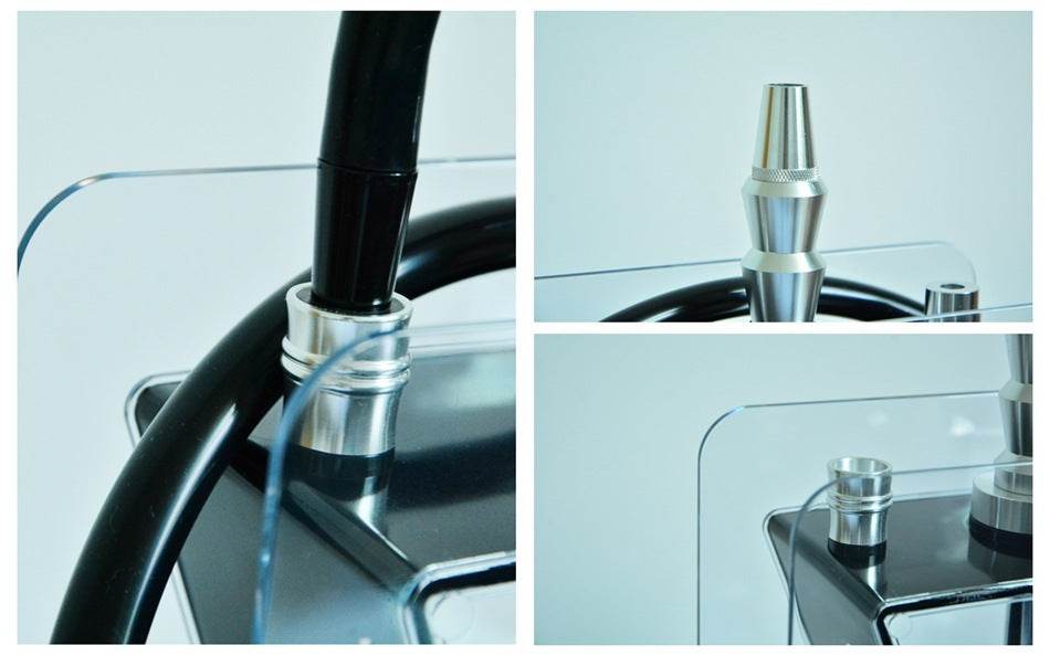 Acrylic triangle pot hookah set