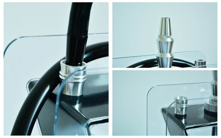 Acrylic triangle pot hookah set