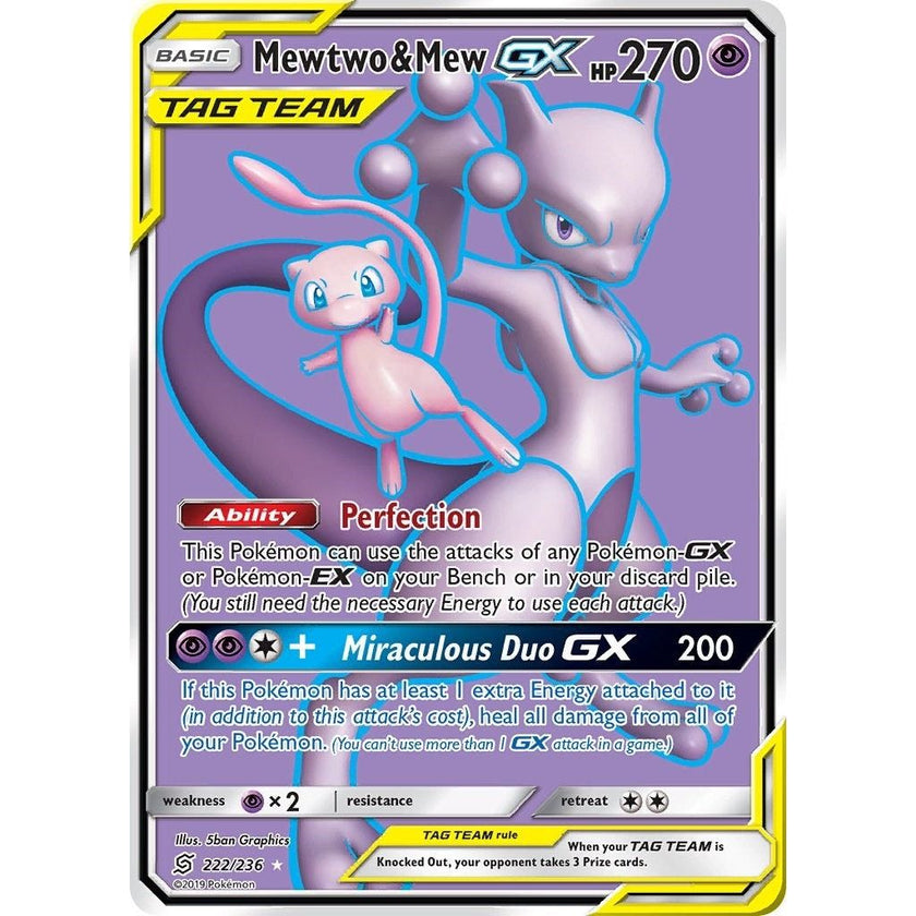 Mewtwo & Mew GX (Full Art) (222/236) (SM11)