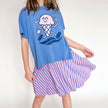 Youth Bamboo Graphic Oversized T-Shirt | Ice Cream Dash On Tidal Blue