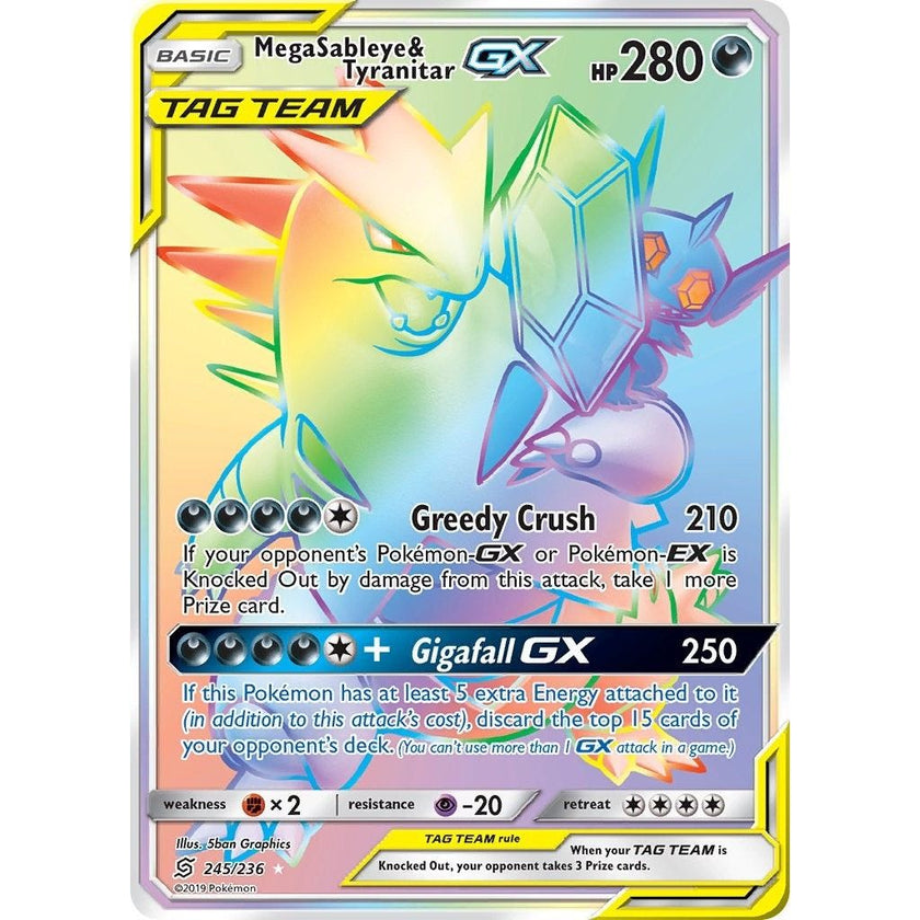 Mega Sableye & Tyranitar GX (Secret) (245/236) (SM11)